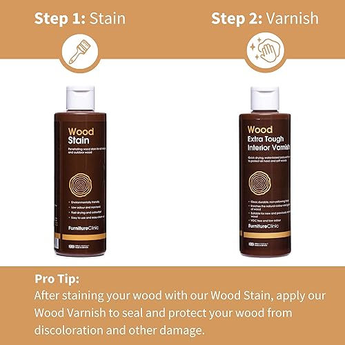 Miniatura 4 de Furniture Clinic Barniz de madera interior  Capa superior de poliuretano para impermeabilizar todas las superficies de madera  Sellador de madera
