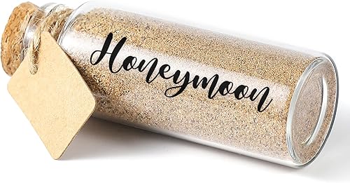 Tarro de recuerdo de arena de luna de miel, regalos de boda para parejas 2023, ideas de regalo de despedida de soltera, esenciales de luna de miel,