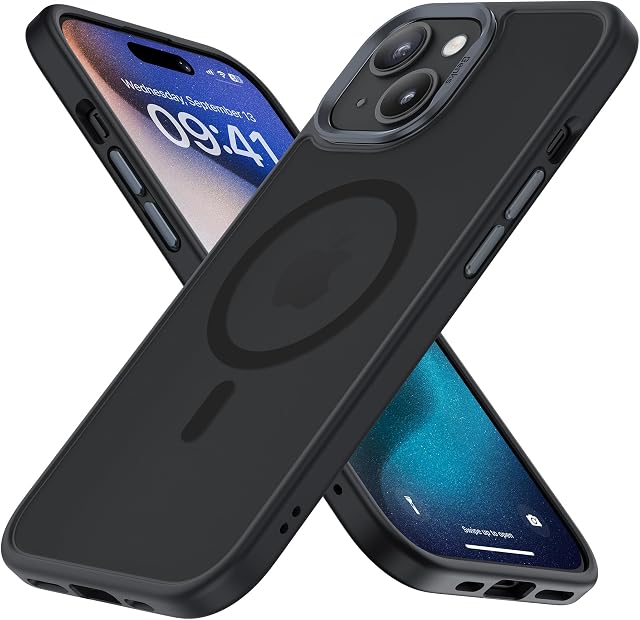 Magnetyczne etui iPhone 15 Kompatybilne z Magsafe Ochrona klasy wojskowej i przed upadkiem Półprzezroczysty matowy Odporny na wstrząsy zderzak ochronne Slim Etui do iPhone 15