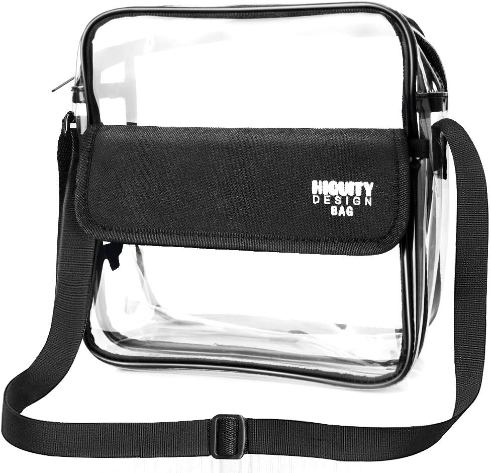 Clear Crossbody NFL, NCAA, BTS, PGA Stadium Approved Shoulder Bag Waterproof Transparent Purse with Adjustable Shoulder Strap