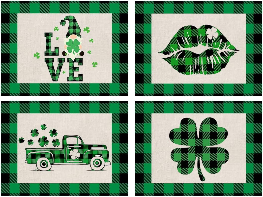 SharkBliss St. Patrick's Day Placemats Set of 4, Buffalo