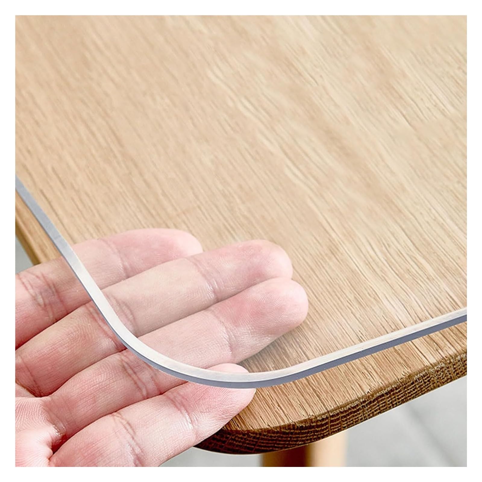 Protector Transparent ， Clear PVC Table Protector Multiple Sizes Transparent Plastic Tablecloth(100x140cm)