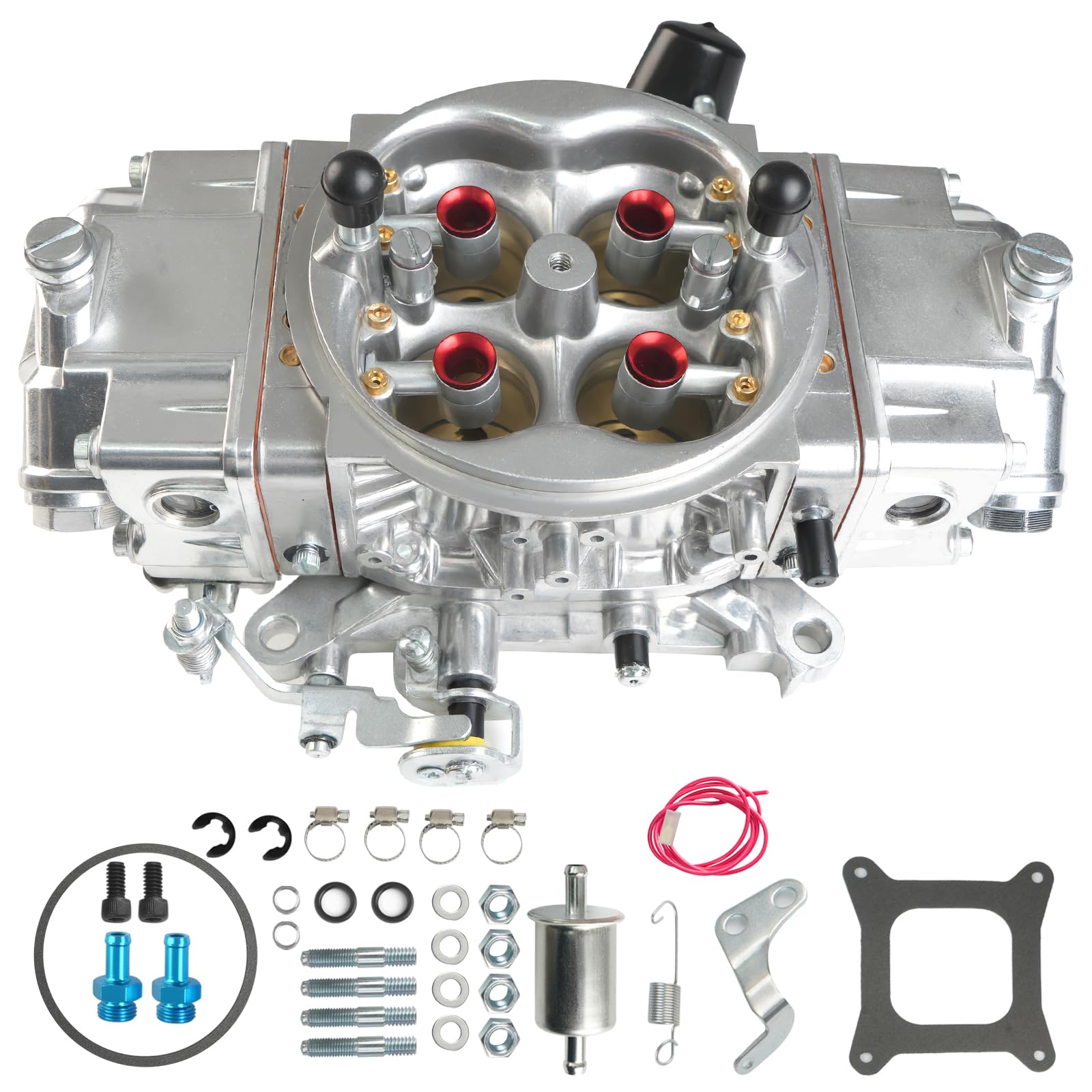 Photo 1 of BR-67199 Carburetor for Holley 650 Cfm Race Series Mechanical Secondary Carburetor 4 Barrel 4150 Square Bore No Choke Dual Inlet