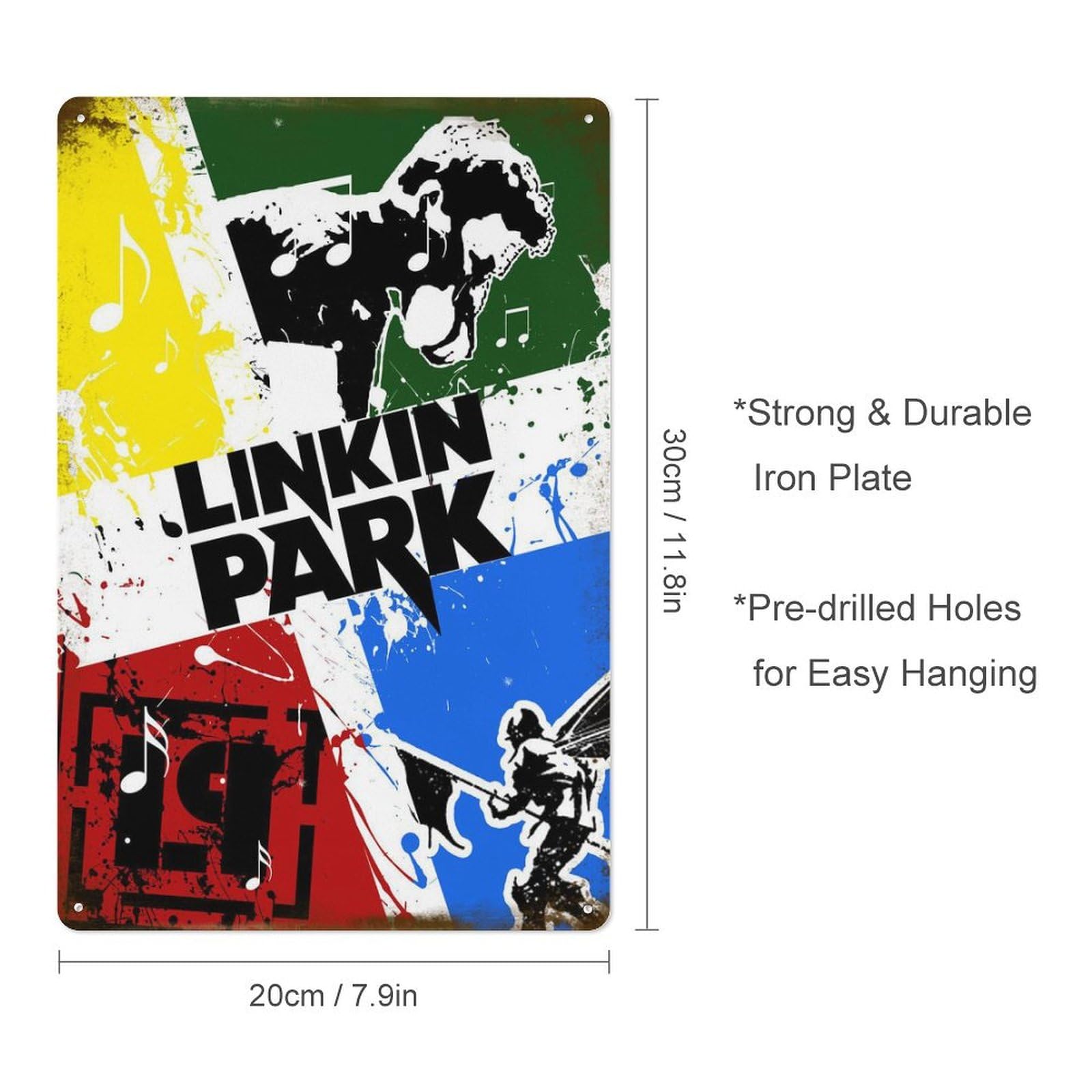 Amazon.com: BIUUOP linkin park Metal Tin Sign Poster 8”×12