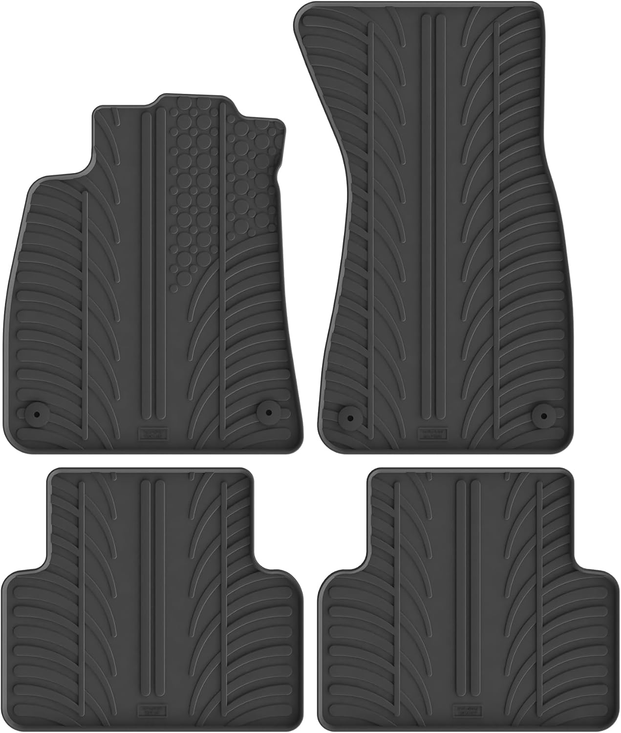 Gledring Set of Rubber Mats Compatible with Audi A5 (FU) Saloon/Avant 2024- (T Profile 4-Piece)