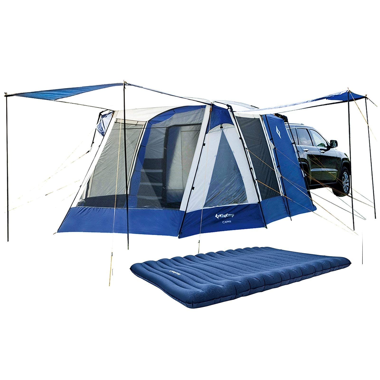 KingCamp Melfi Plus SUV Car Tent 4-6 Person Multifunctional + Thick Comfortable Air Sleeping Pad, Easy for Traveling Family Outdoor Activities