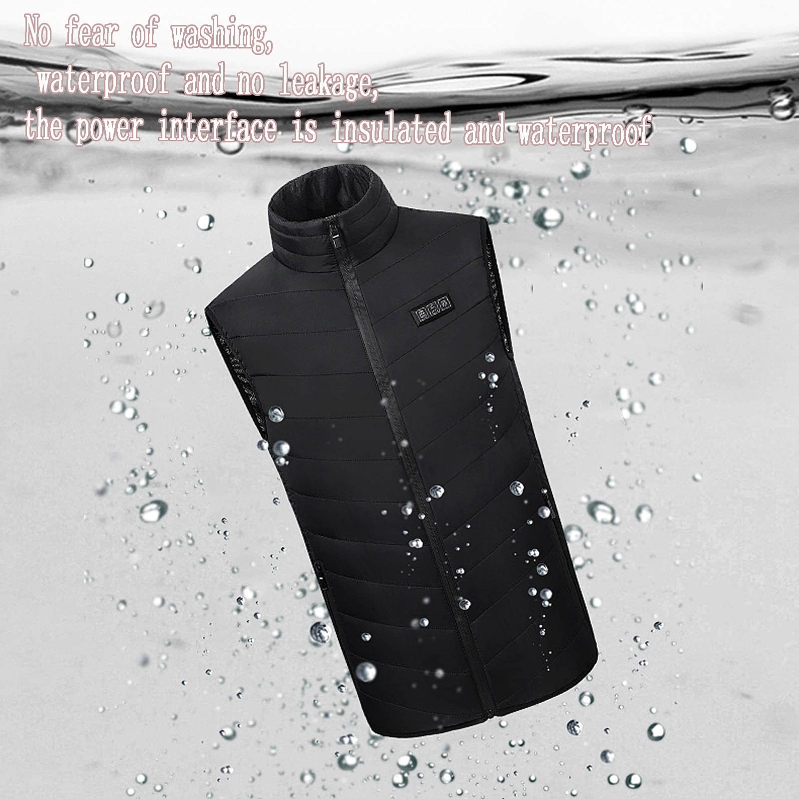 Genérico Chaleco acolchado grueso para hombre, cálido, sólido, de algodón calentado, con bolsillo, chaqueta, chaleco, abrigo, abrigos y chaquetas de invierno para hombre