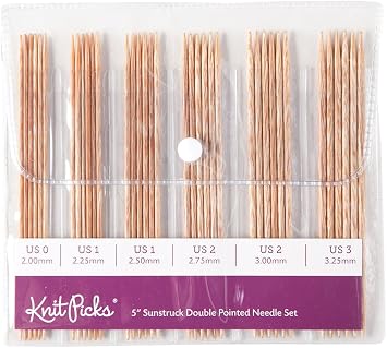 Knit Picks Double Pointed Wood Knitting Needles Set, 5 inches
