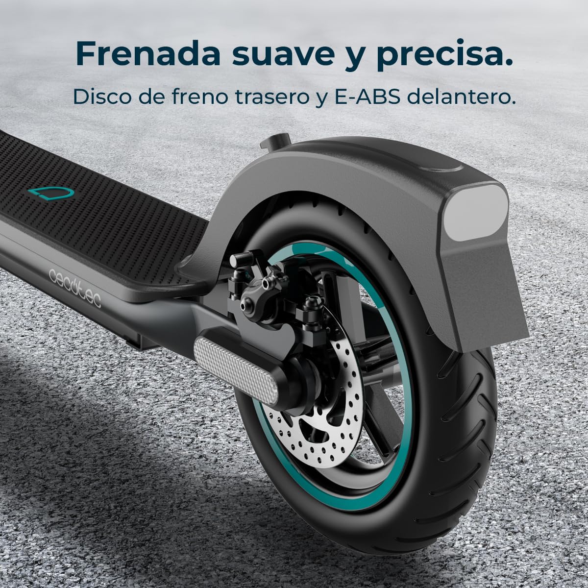 Cecotec Patinete Eléctrico Homologado con App y Acople para Teléfono Bongo D20E Connected, Potencia MAX 500 W, hasta 20km Autonomía, Disco Freno Trasero y E-ABS, Ligero 12,2Kg, Batería 5200mAh, 36V