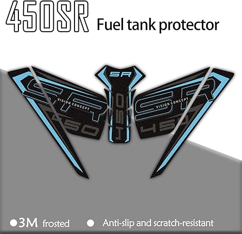 Miniatura 2 de INNAE Piezas Accesorios de la motocicleta Kit de Adhesivo de Tanque de Combustible Protector Pegatina 3M esmerilado para CFMOTO 450SR 450SR