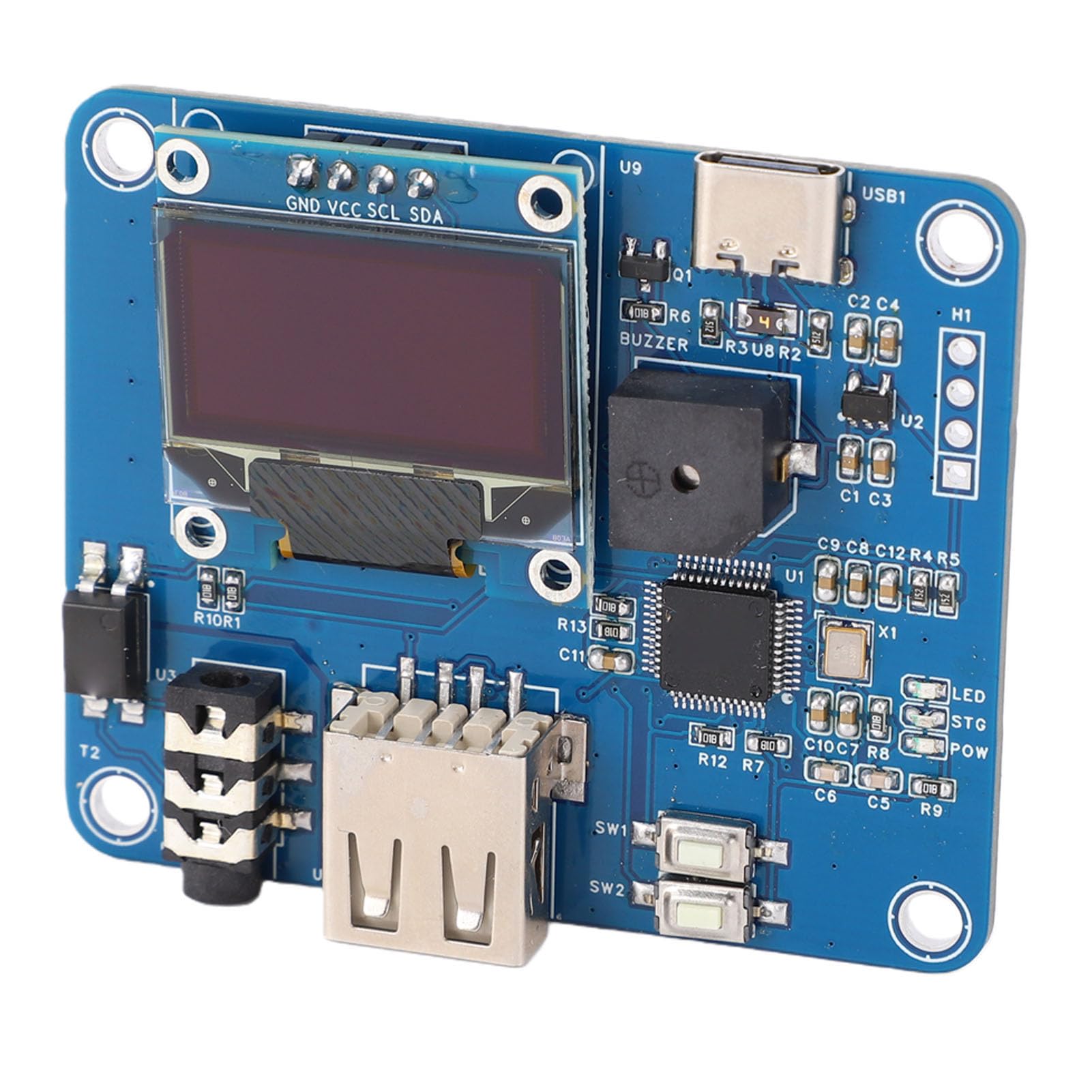WALFRONT CW Trainer Interfaz USB Dispositivo de Práctica de Código Morse Teclado de Ejercicio de Código de Práctica de Telégrafo con Pantalla LED Orgánica
