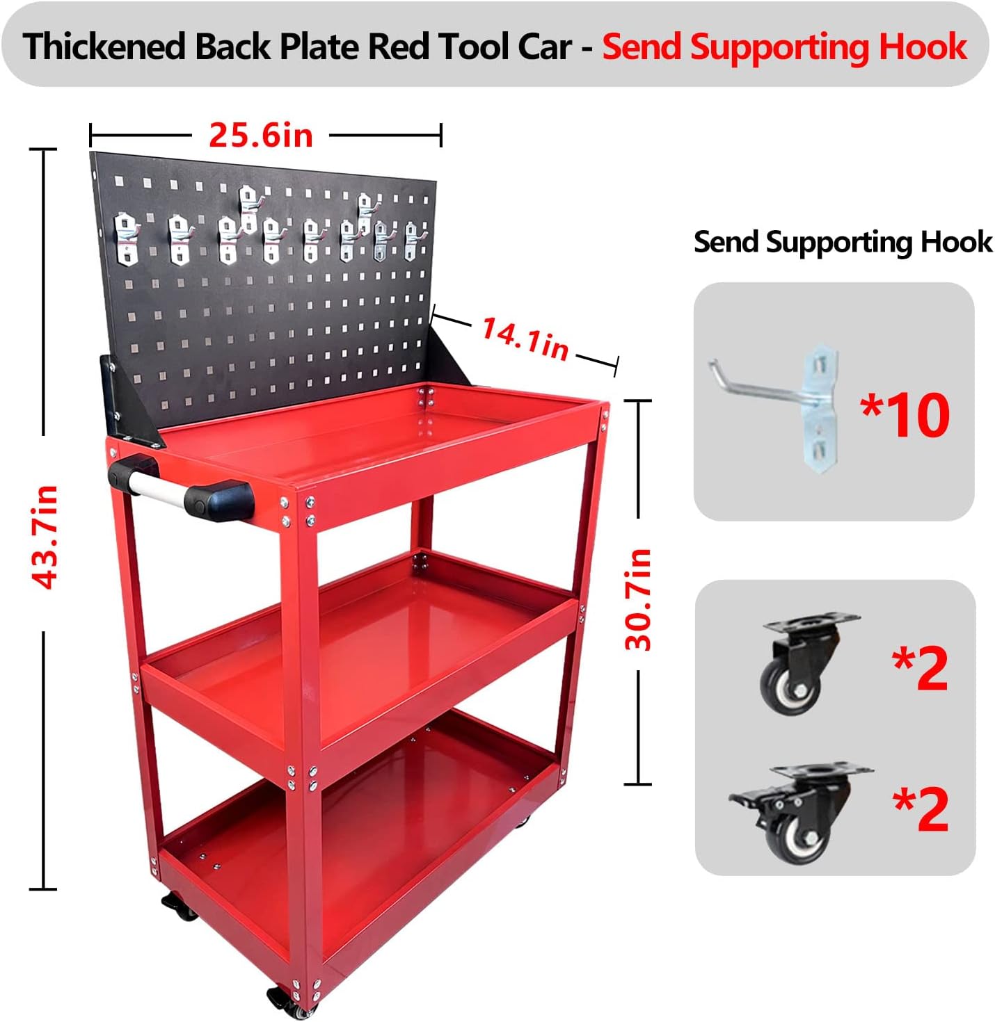 Buy JOYTECH 3Tier Utility Tool Cart, Heavy Duty Commercial Service