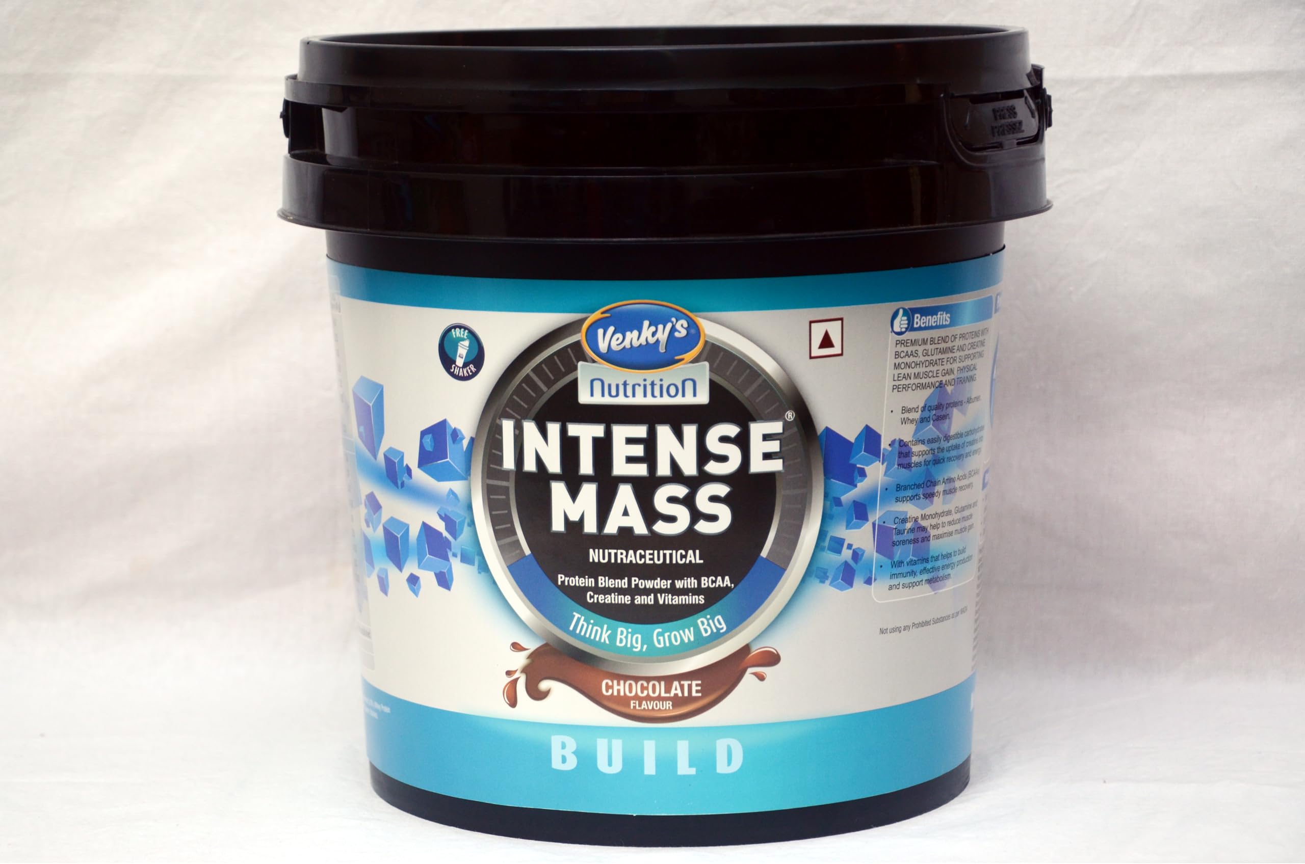 Venkys's Nutrition Intense Mass - 4kg Chocolate Flavour | Protein Blend Powder with BCAA, Creatine and vitamins |-image-14
