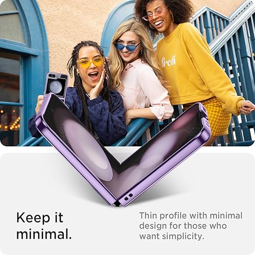 Miniatura 5 de Miimall Funda compatible con Samsung Galaxy Z Flip 5, a prueba de golpes y arañazos, delgada, dura, de policarbonato, transparente, para Samsung