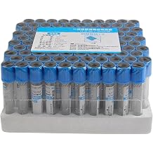 Veterinarian Lab Vacuum Blood Coagulant Tube Additive-free Tubes Blood Retriever Tubes Pet Supplies, 2ml 100pcs Blue