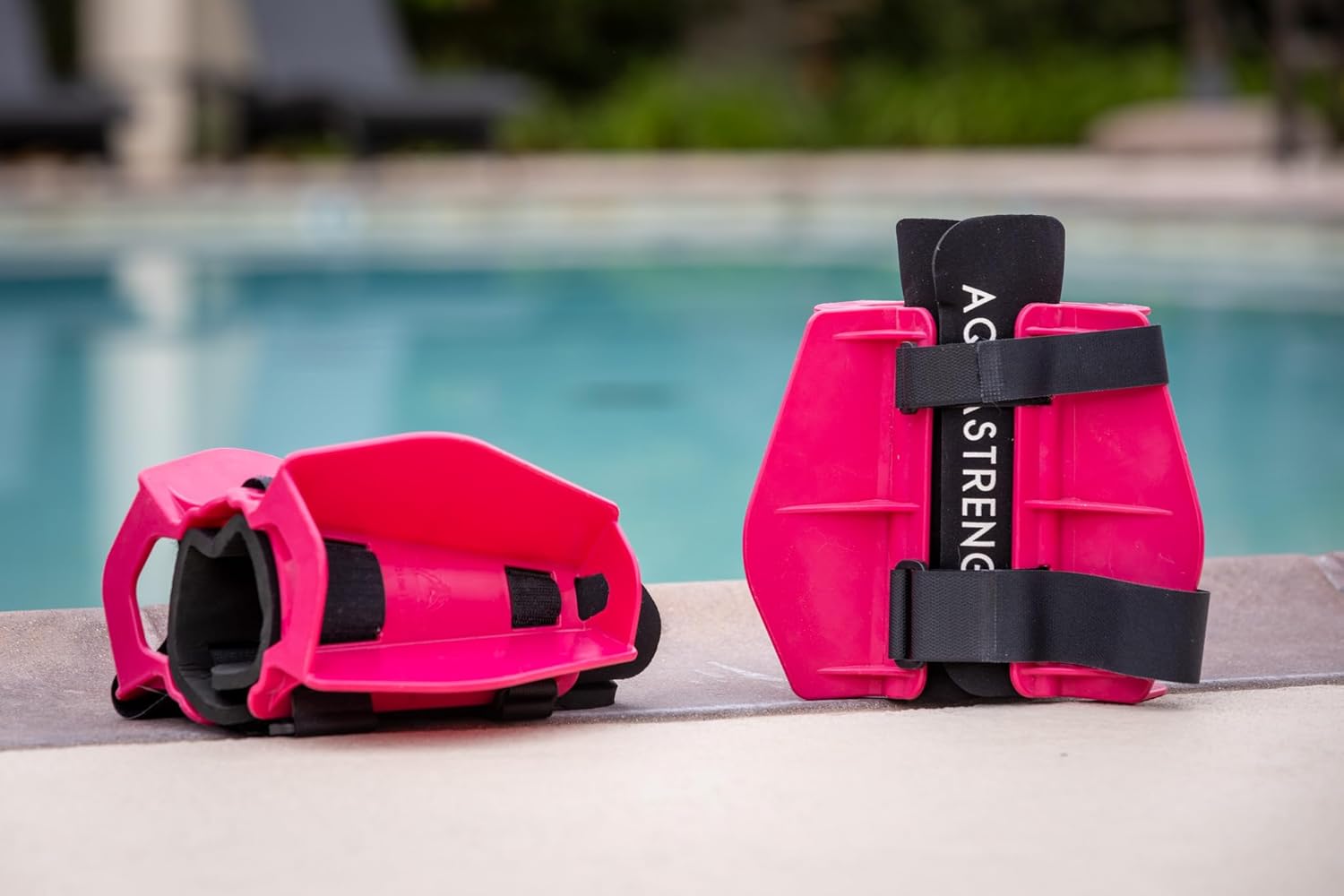 Aquastrength Hydro-Tone Isokinetic Water Weights for Pool Exercise Build Muscle Easy on Joints 3-Dimensional Design for Total Body Workout Bell Pair & Fin Pair - Made in USA