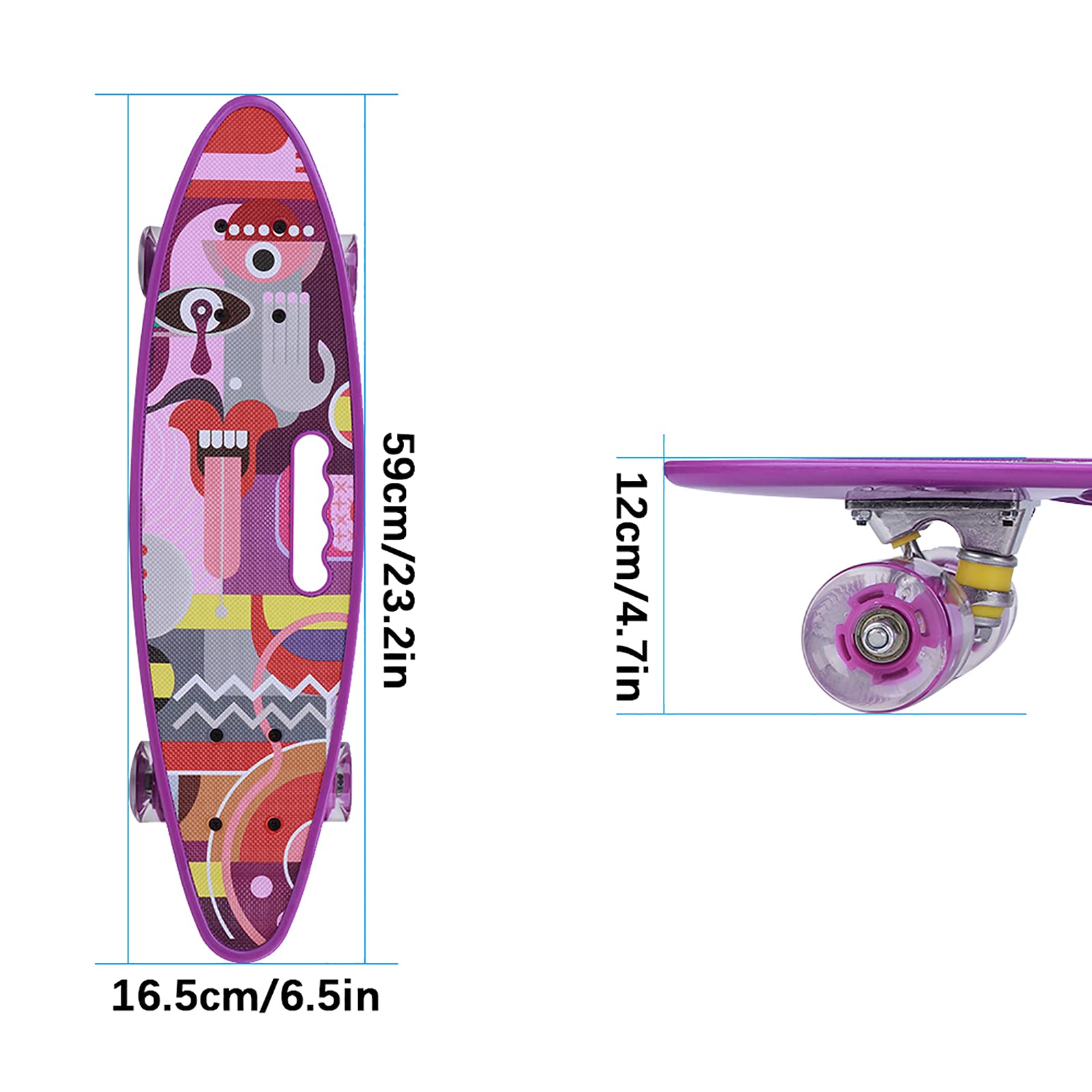 aqxreight Portable with Four Wear Flashing Wheels for Kid Beginners SkateboardPortable SkateboardFour Wheels SkateboardKid Skateboard Wheels is The of The Wheels to Stand Cores Fl with