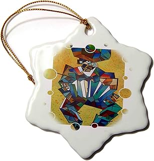 3dRose Cubist Style Accordion Player Vector - Ornaments (orn-264471-1)