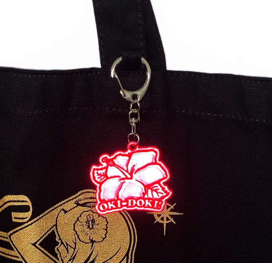 Amazon.co.jp: 沖ドキ リフレクターキーホルダー ブラック ゴールド 沖