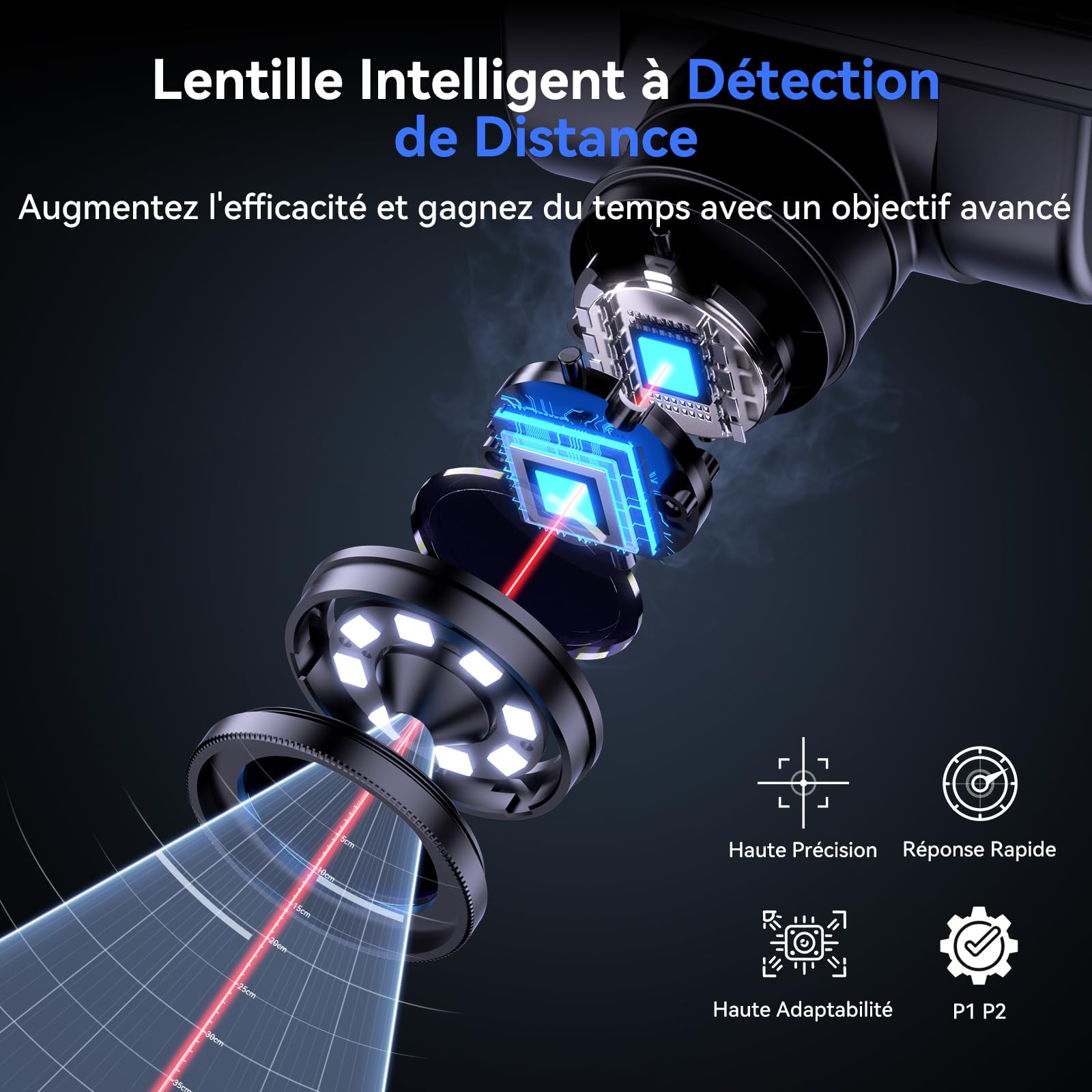 TOMLOV TM4K-AF Max Microscope Numérique Autofocus 4K 2000X HDMI 10,1" IPS Bras Rotatif 360 52MP Caméra pour Soudure