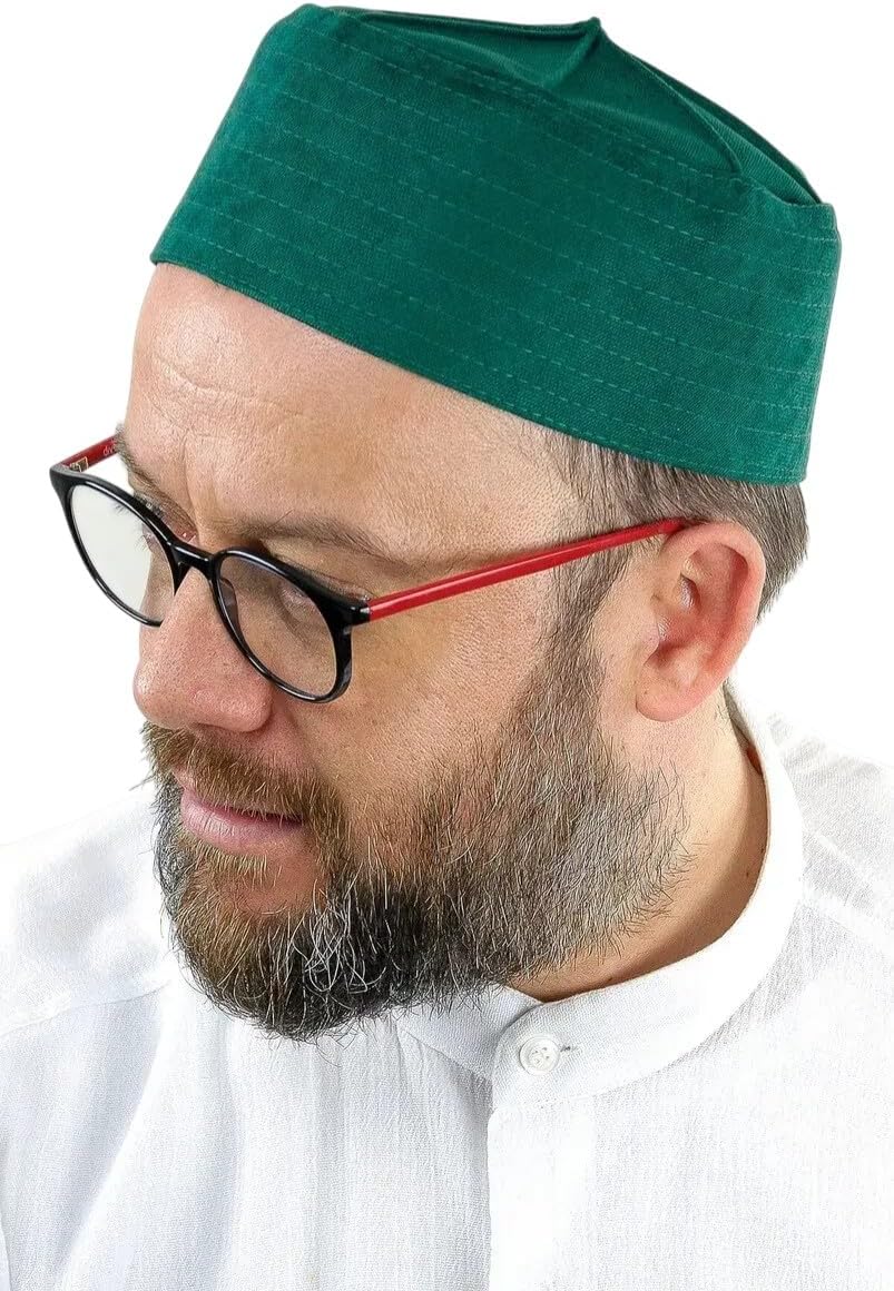 Kubbeli Sert Kalıp Takke - Yeşil