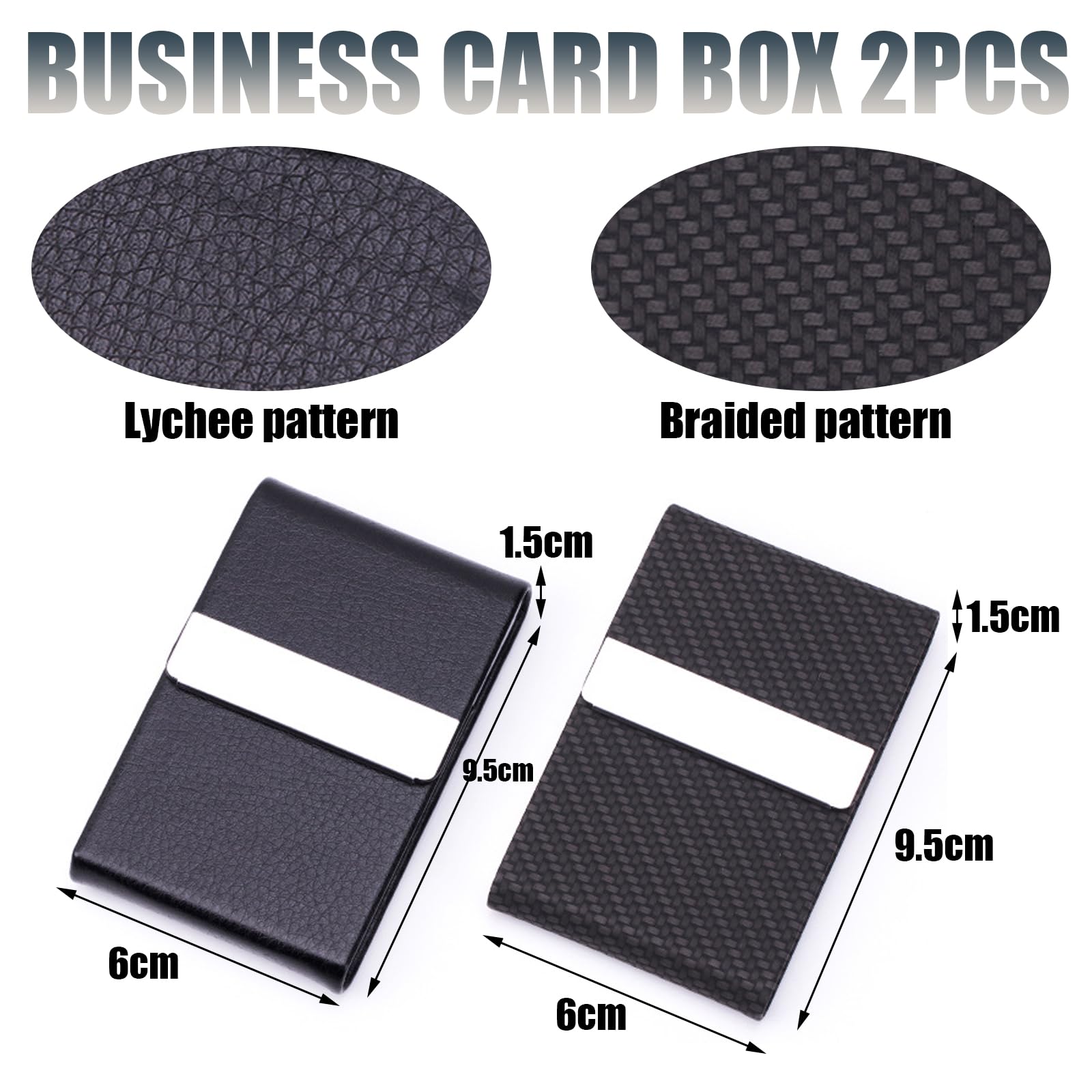 DKDDSSS 2 PCS Business Card Holder, Business Card Case Pocket, Business Name Card Holder, Credit Card Holder - Image 2