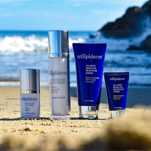 Miniatura 5 de Trilipiderm Crema de día mini de 0.5 onzas, protección SPF 30 de amplio espectro y ácido hialurónico antienvejecimiento para llevar todo el día,