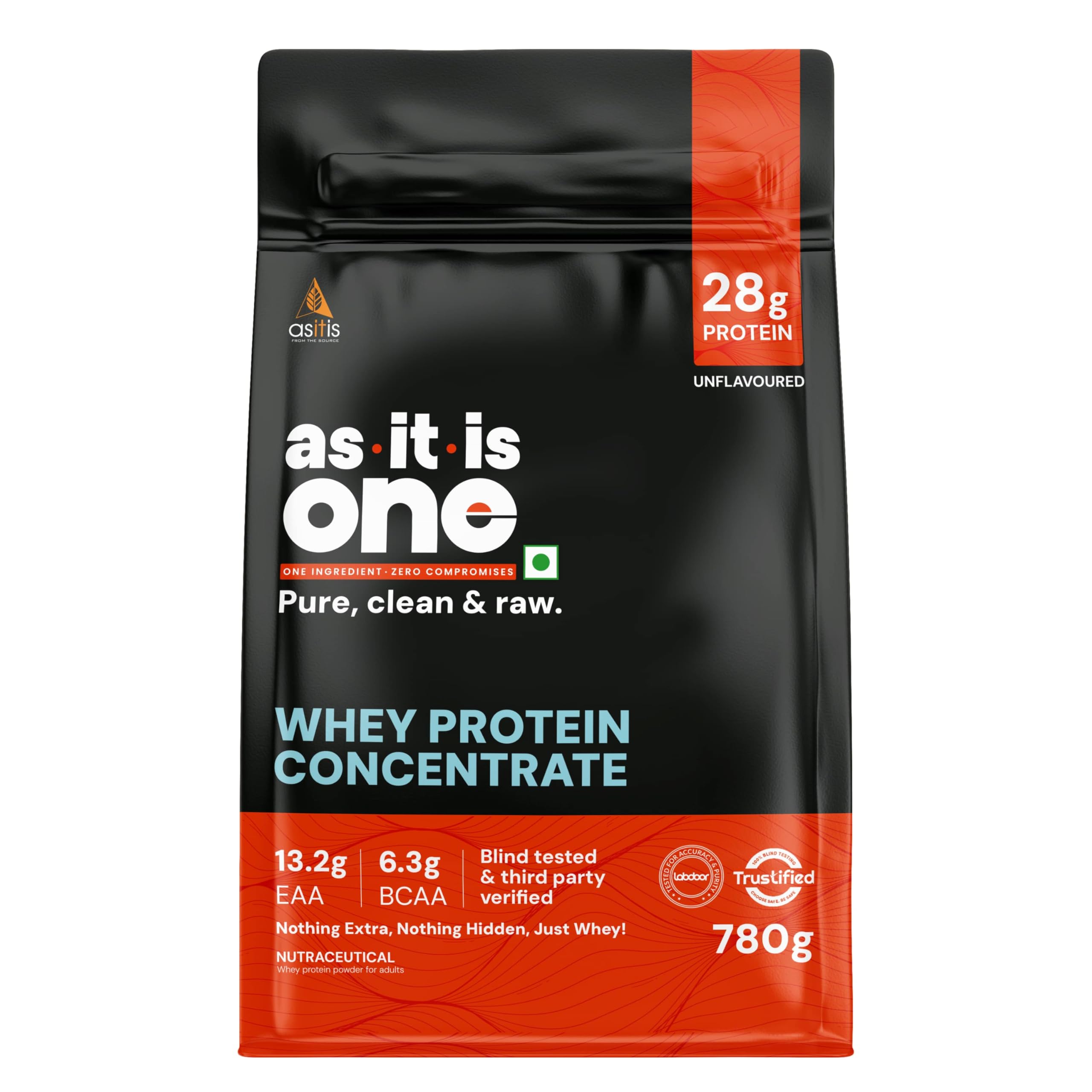 AS-IT-IS Nutrition Whey Protein Concentrate, No Sunday Workout Pack - 780gms | Unflavoured | Lab tested-image-27