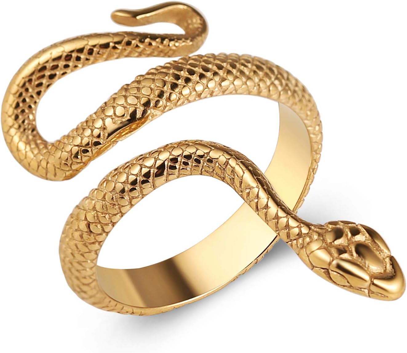 Snake Ring Men Women Gothic Jewelry Retro Animal Fashion Personality Stainless Steel Ring