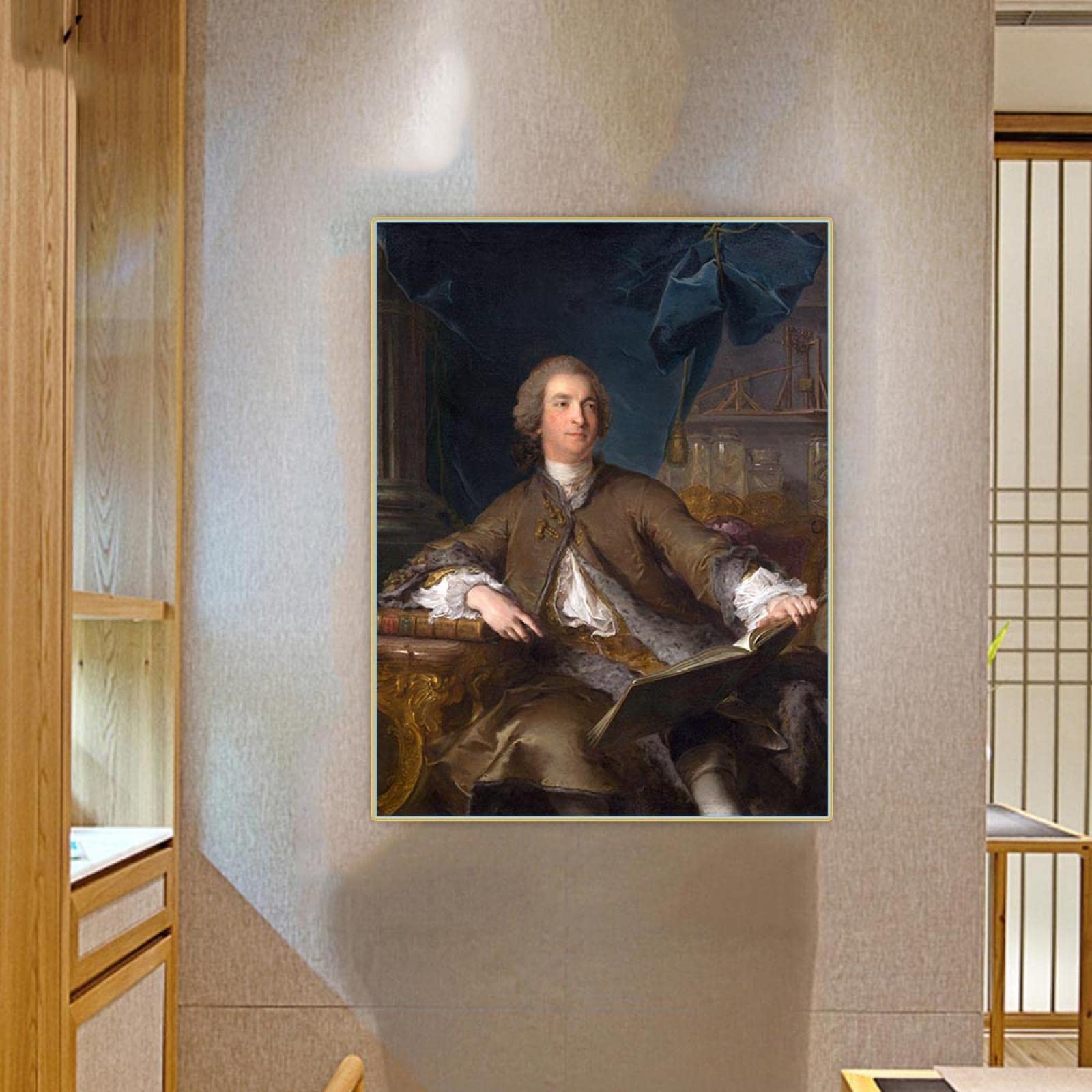 SDVIB Jean-Marc Nattier Joseph Bonnier de la Mosson Canvas Oil Paintings Background Home Decoration Wall Art Canvas Prints 80x120cm Frameless