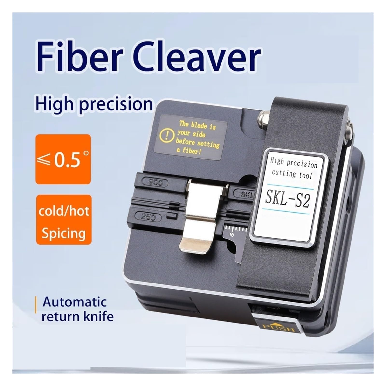 Narzędzie do cięcia i zdejmowania izolacji ze świa Nóż do cięcia światłowodów Fiber Cleaver KL21F precyzyjnej maszyny topienia włókien