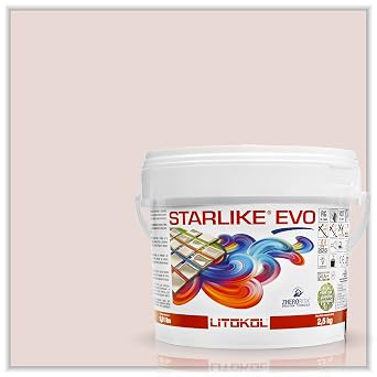 The Tile Doctor Starlike EVO - Litokol Epoxy Grout for Tile, I- For Tile in Pools, Spas, Kitchens, Bathrooms Floor or Wall Interior or Exterior Use- 202 Naturale Classic Collection 2.5 kg - 5.5 lbs