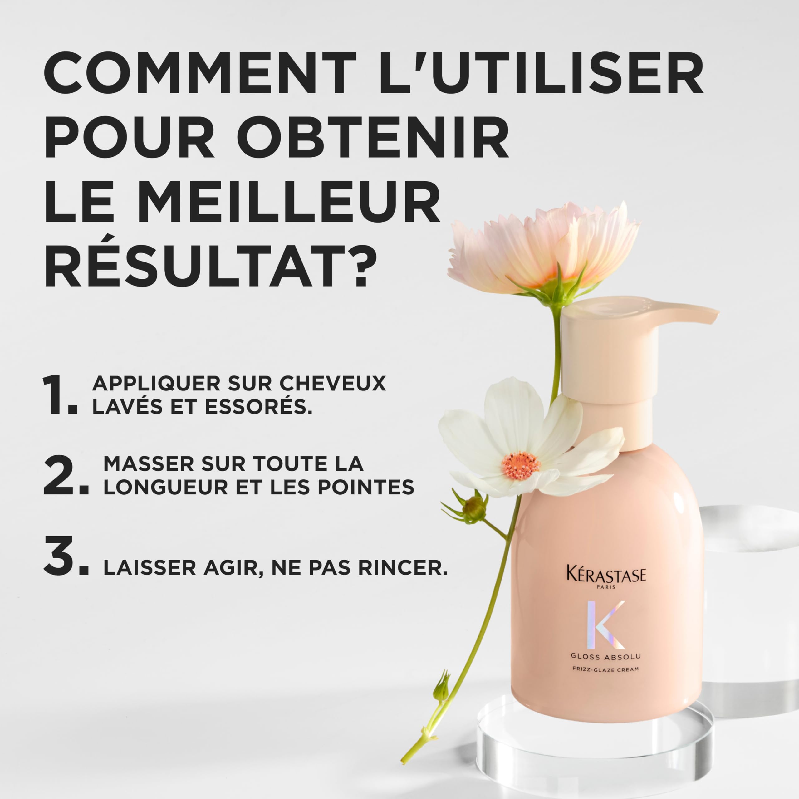 KERASTASE Gloss Absolu - Crème de Coiffage Frizz-Glaze - Soin Sans Rinçage Anti-Frisottis