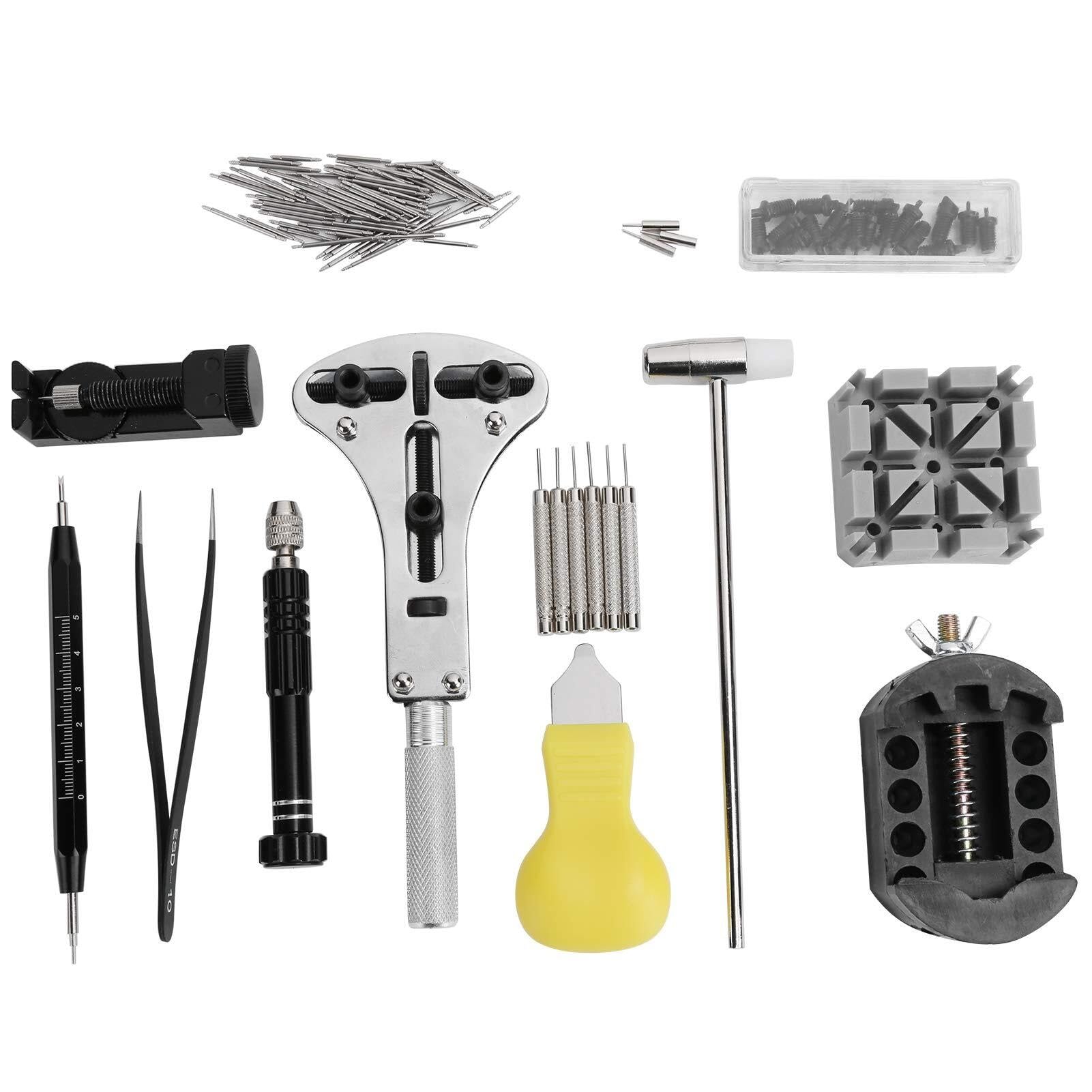 Kit de reparación de Relojes, Kit de Herramientas para eslabones de Correa de Reloj, Extractor de Caja Trasera, Cambio de batería, Juego de reparación de Relojes, Kit de Herramientas de reparación de