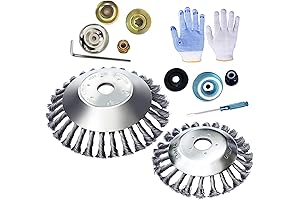 Rotary Weed Brush Trimmer - Effective Steel Wire Brush Cutter for Lawn Mower Tray