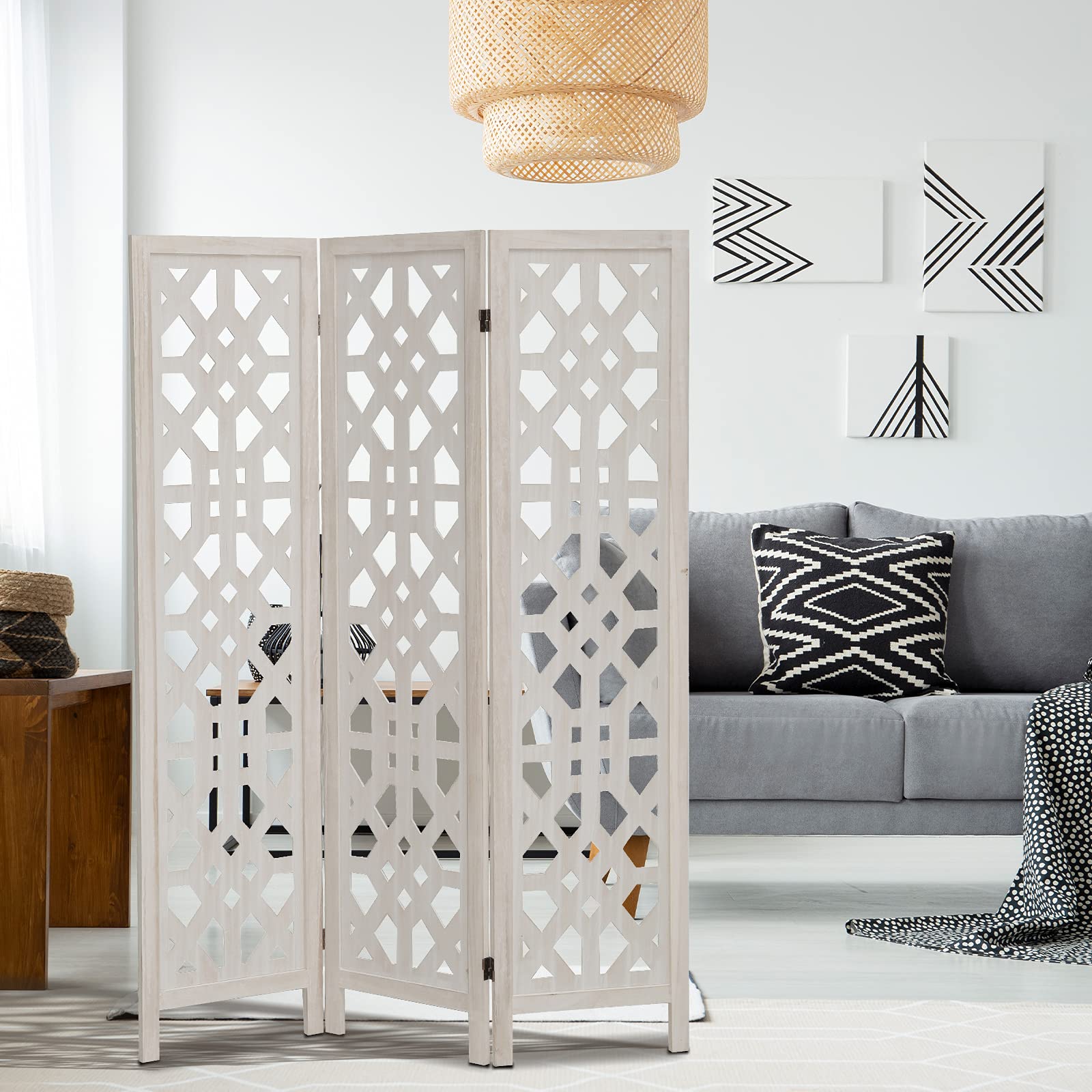 Buy 5.6 Ft Tall Room Divider, Floral Cutout Room Dividers and