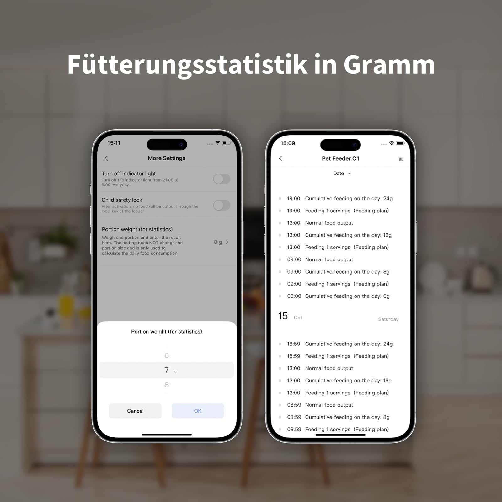 Aqara Smarter Futterautomat C1, ERFORDERT AQARA Zigbee 3.0 HUB, für Katzen und Hunde, Programmierbarer Portionskontrolle, kann über Google, Alexa, Siri gesteuert Werden, Funktioniert mit SmartThings