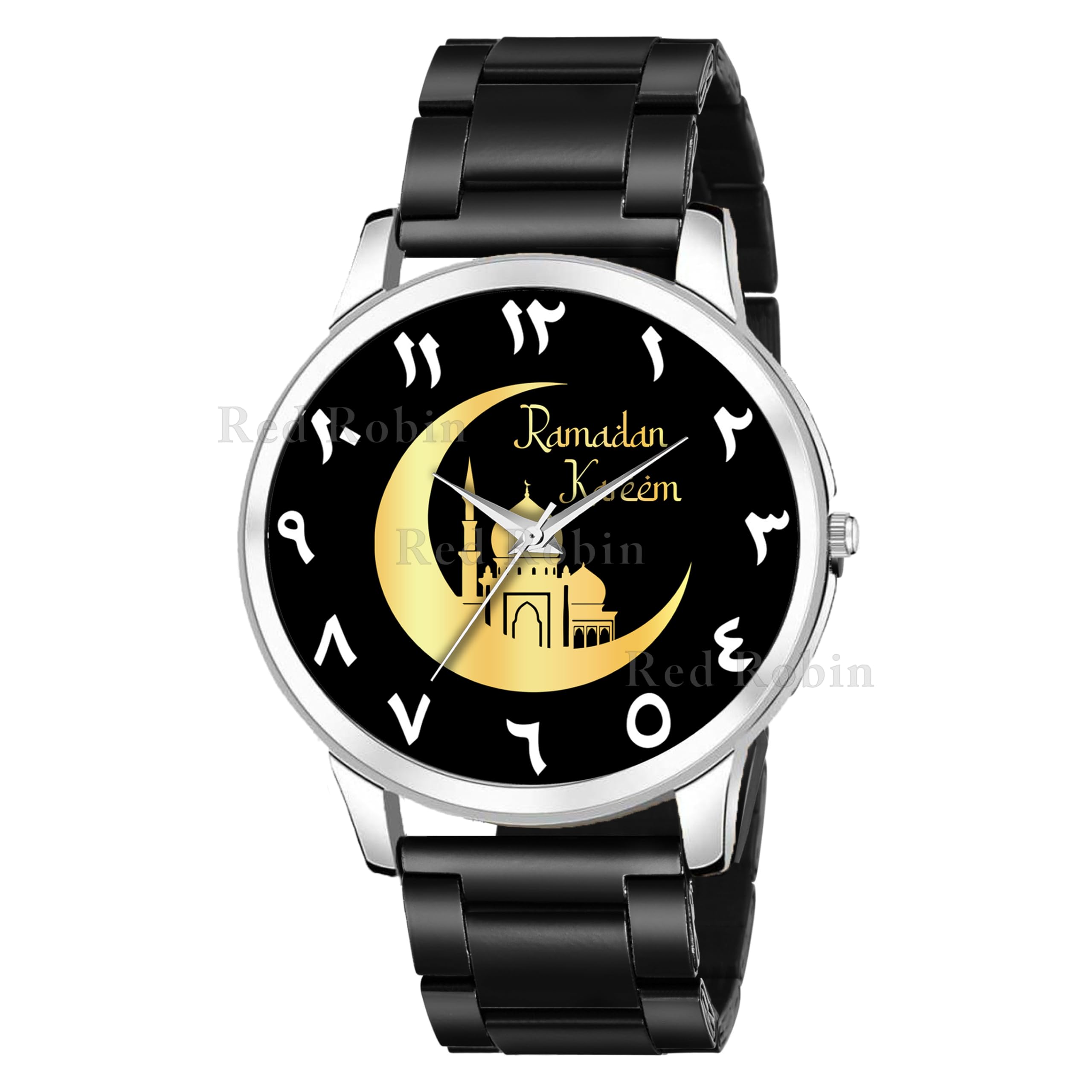 Talgo Analog Ramadan Design Black Dial Stylish Black Silicone Strap Wrist Watch for Muslim Men and Boys, Pack of 1 - Ramadan-NEWAVO-SIL-CDBLK (B0CXMBRXB2) Amazon Price History, Amazon Price Tracker
