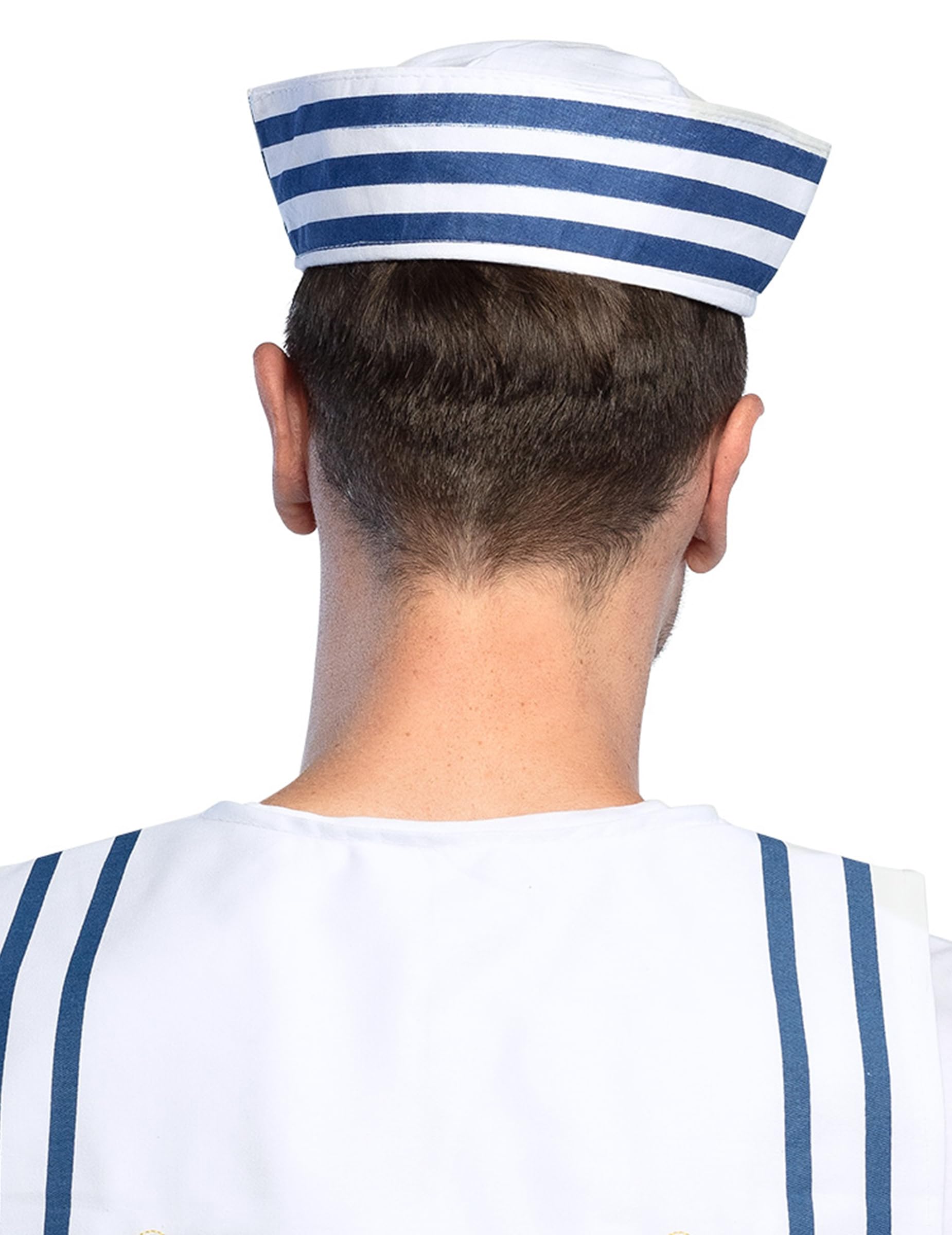 Boland BV Navy Sailor Doughboy Hat, White/Navy - Image 2