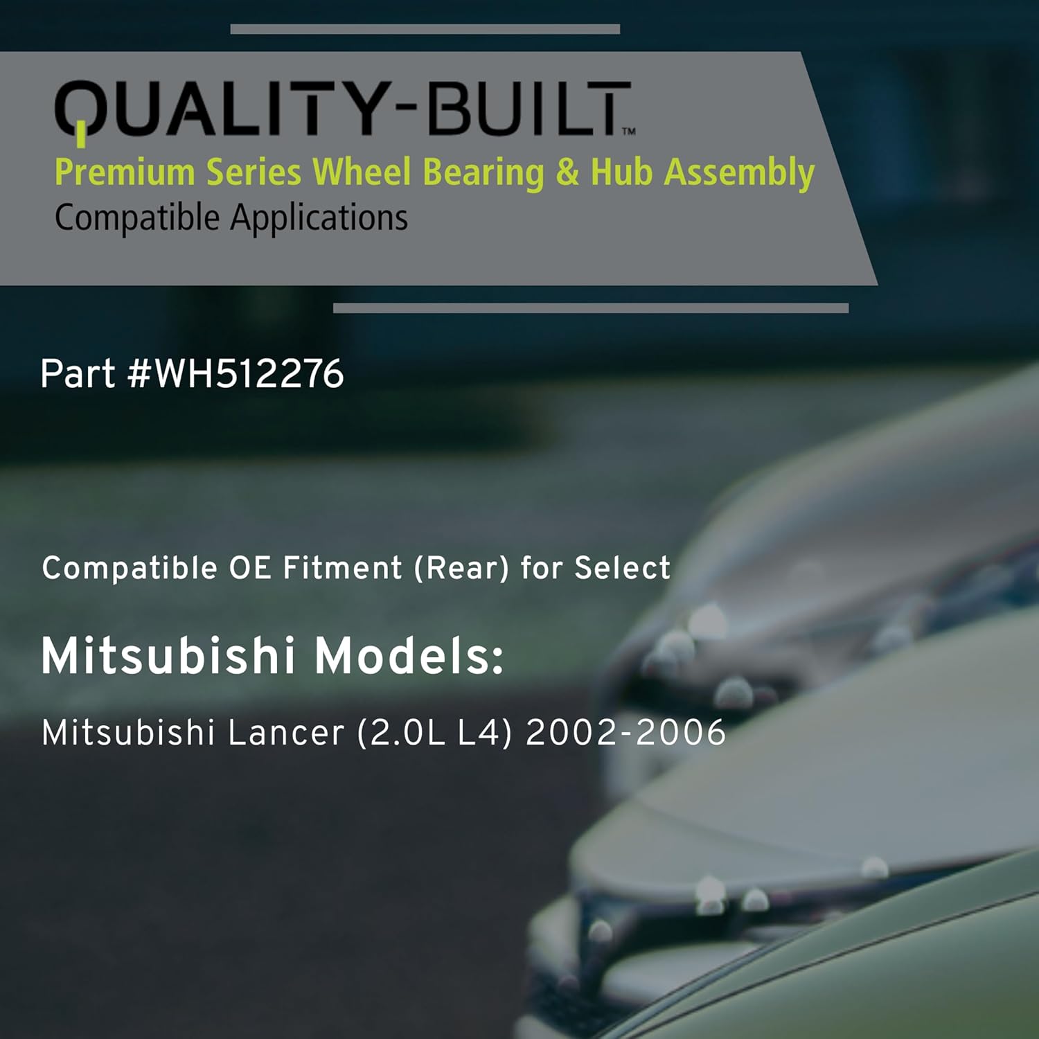 Quality-Built Rear Wheel Bearing and Hub Assembly WH512276 Compatible with Mitsubishi Lancer 2002-2006 - Image 3