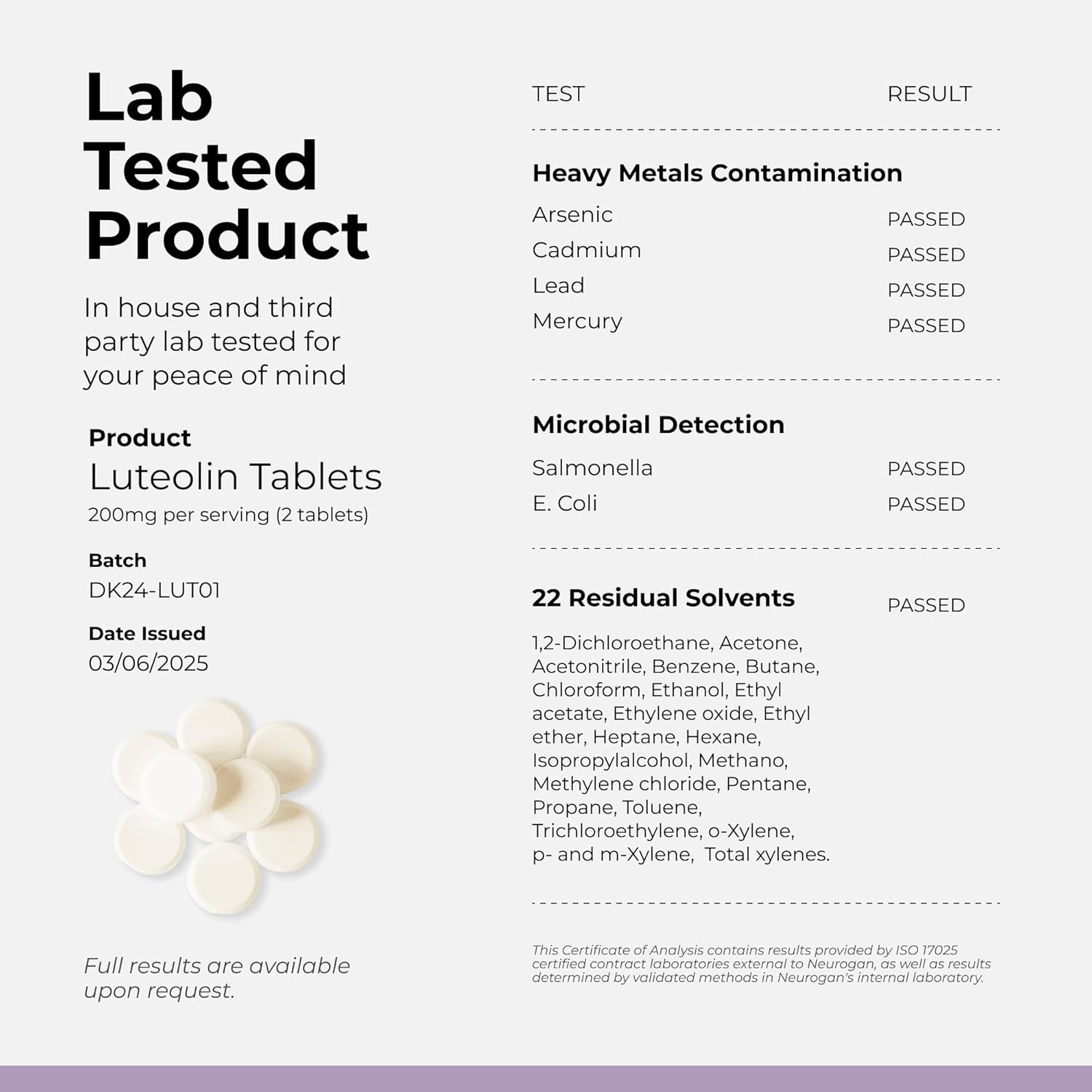 Neurogan Luteolin Supplement Tablets - 200 MG, 120 Ct - Natural Bioflavonoids Supplements for Cellular & Brain Health, Immune Support - Plant-Based Flavonoids, Polyphenols Supplement for Men & Women - Image 8