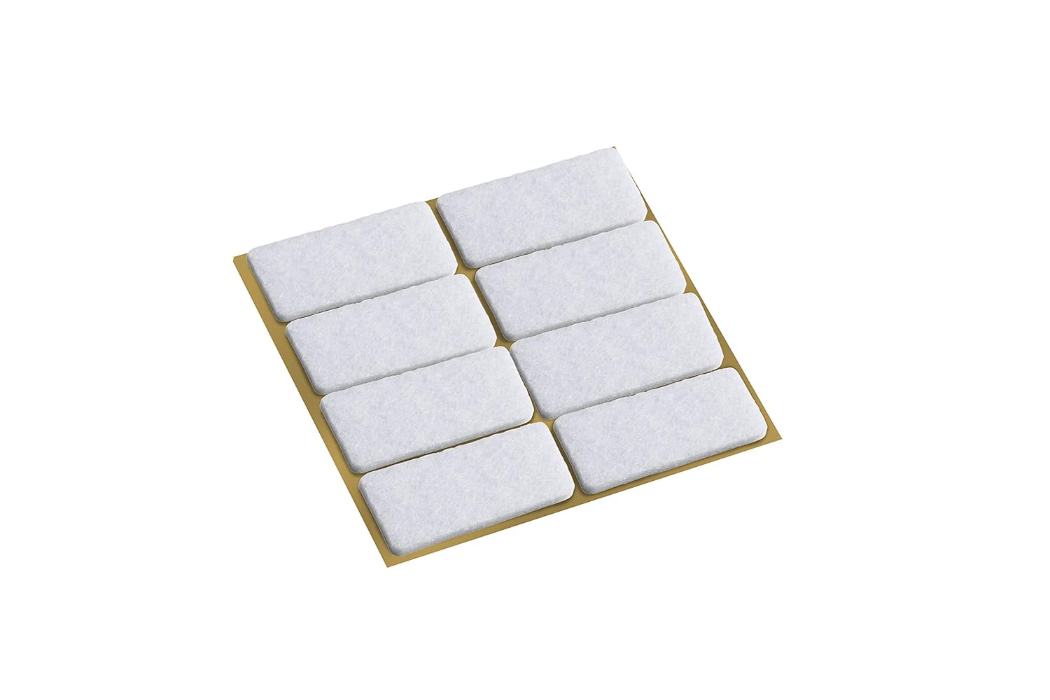 Metafranc Felt 22 x 36 mm-Self-Adhesive-White-8 Pieces-Effective Protection of Your Furniture Chairs Furniture Set for Sensitive Chair Glides