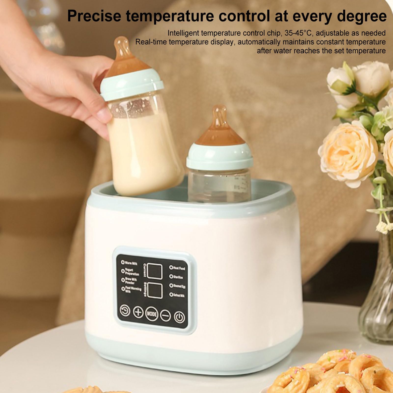 Scaldavivande, scaldavivande con controllo preciso della temperatura, scaldabiberon da viaggio, per viaggi, auto, università, campeggio