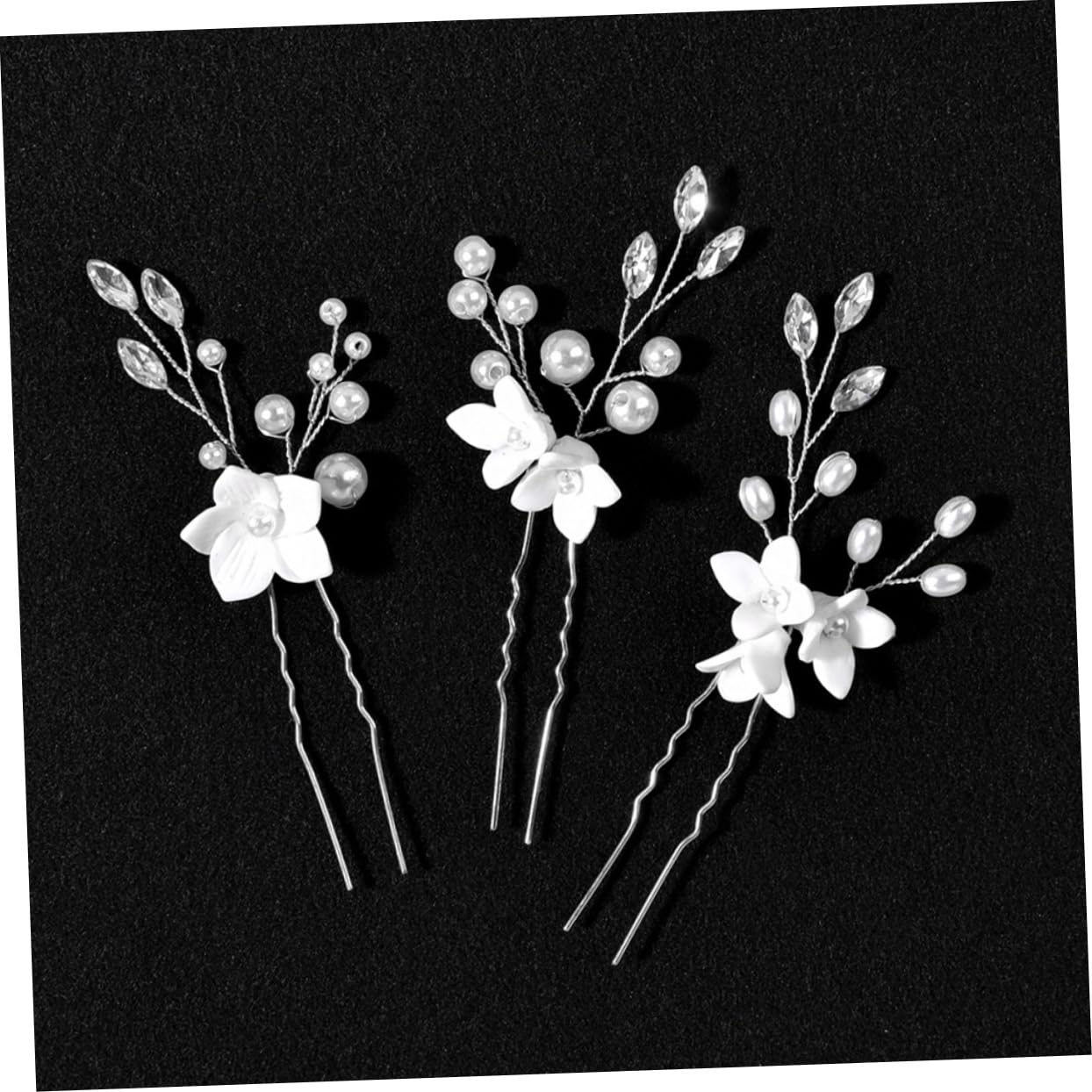 MAGICLULU 12piezas Horquillas De Novia Elegantes Perlas y Flores Para Accesorios De Boda Tocados De Dama De Honor y Peinados De Novia