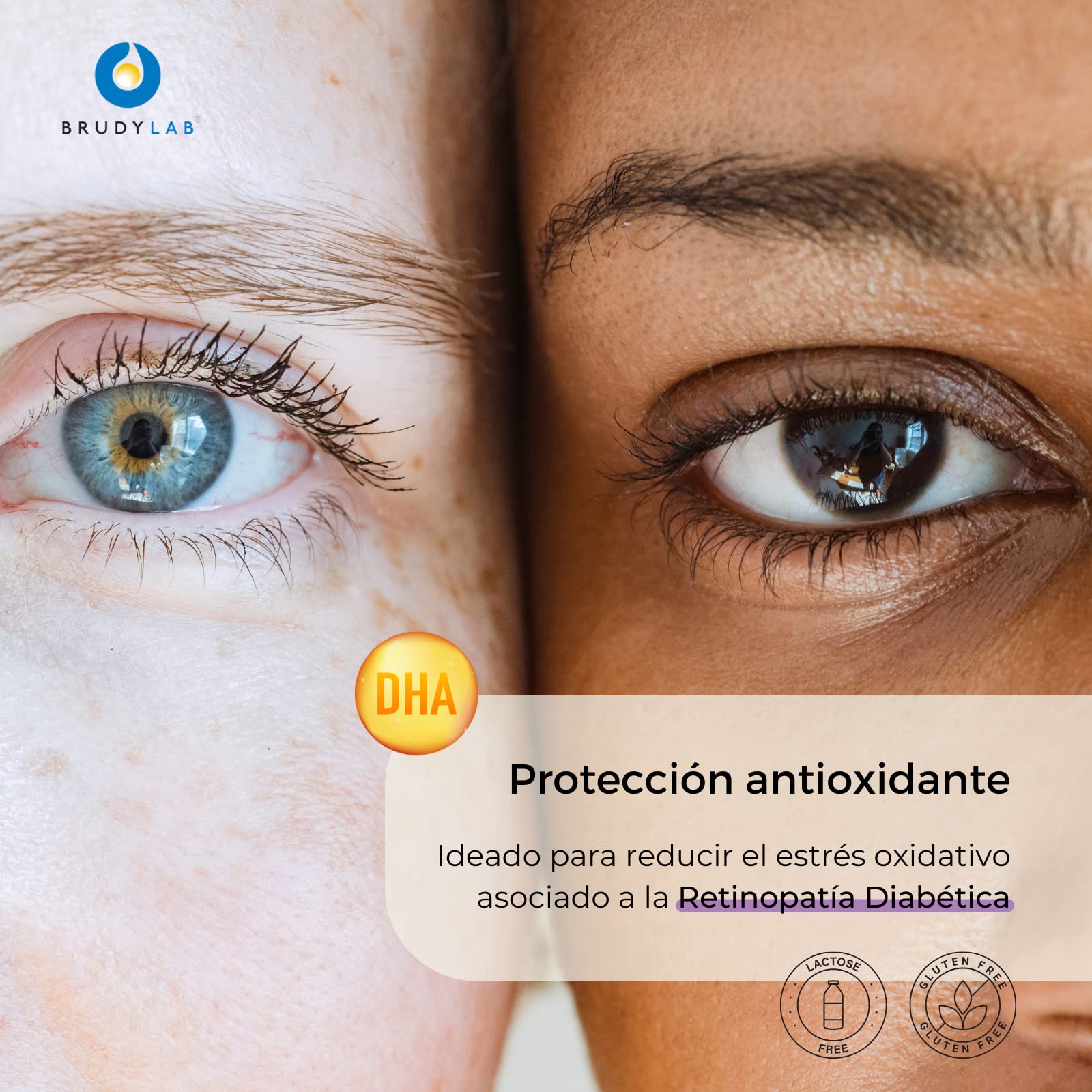 BRUDY LAB - Brudy Retina - Ácidos Grasos Omega 3 DHA EPA - Vitaminas y Minerales - Protege los Tejidos de la Retina - Favorece una Visión Normal - 90 Cápsulas
