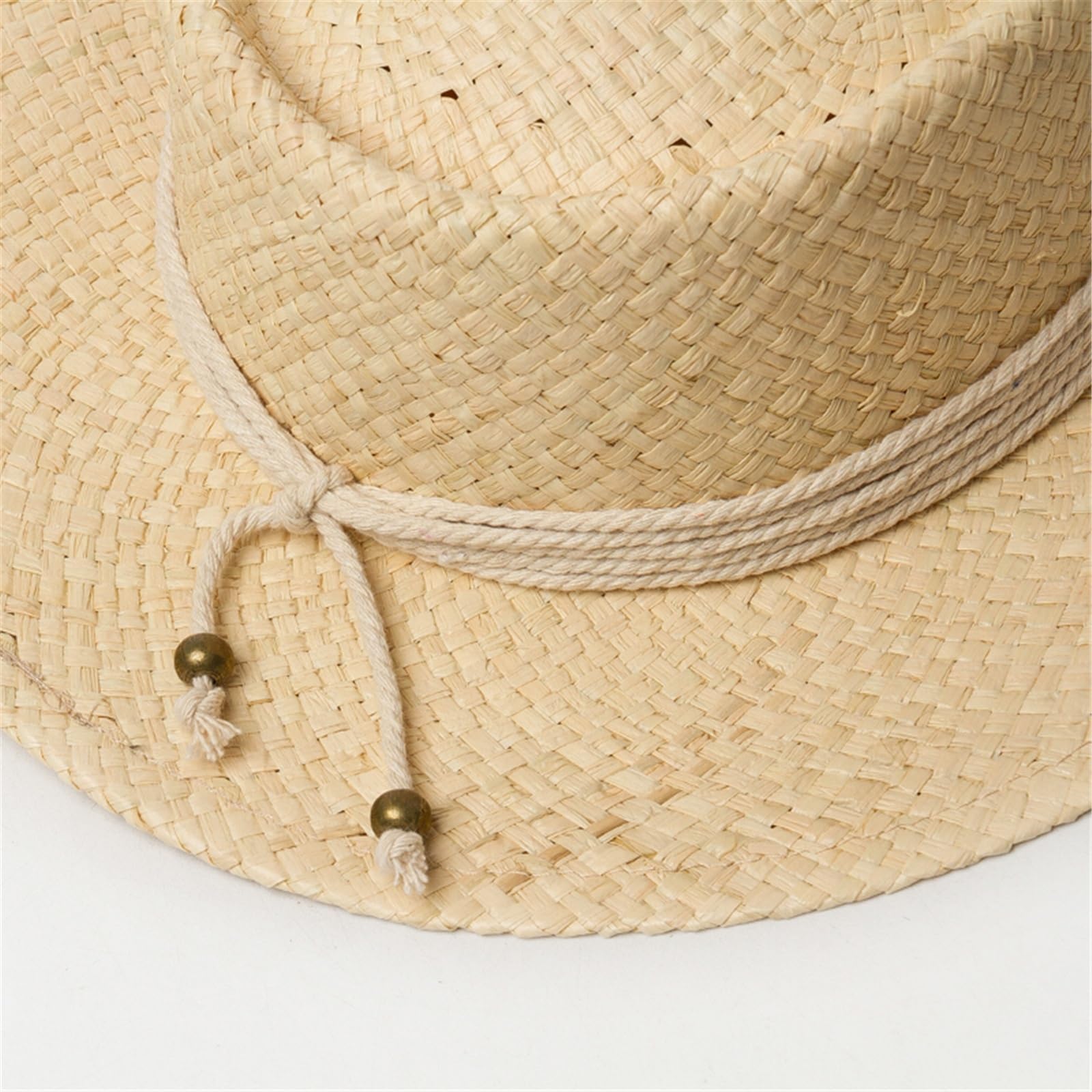 Generico Cappello da Sole a Tesa Larga per Bambini - Erba Lafite Intrecciata a Mano per Protezione UV e attività all'aperto