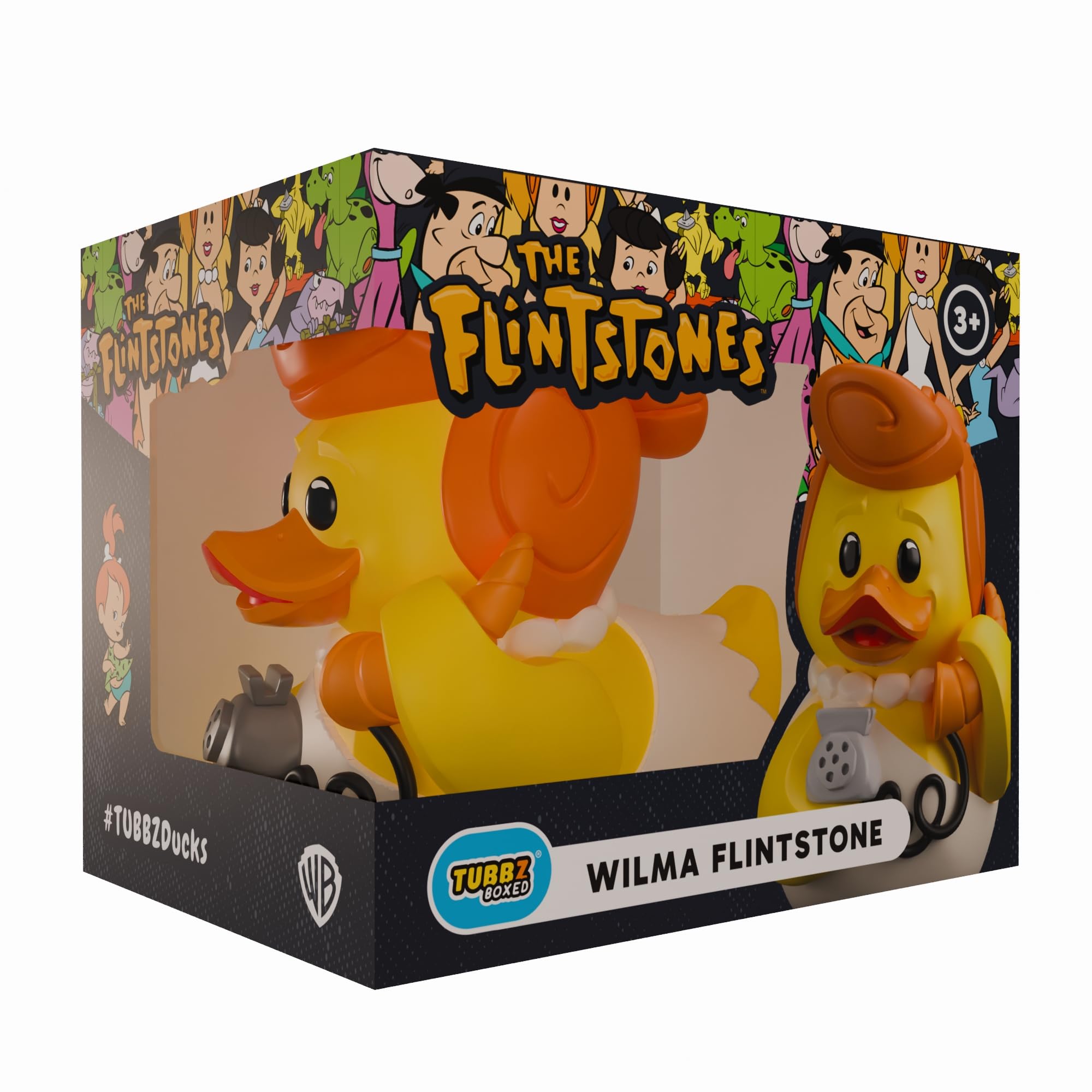 TUBBZ Boxed Edition: Flintstones - Wilma Flintstone Cosplaying Rubber Duck Vinyl Figure - Official Collectible for Fans of Flintstones