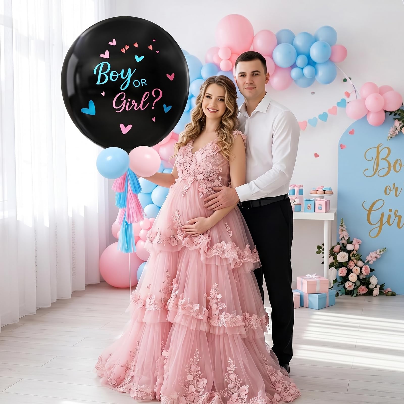open lace back dress Amazon.com: RUBFAC Gender Reveal Balloon Kit, 2pcs 36
