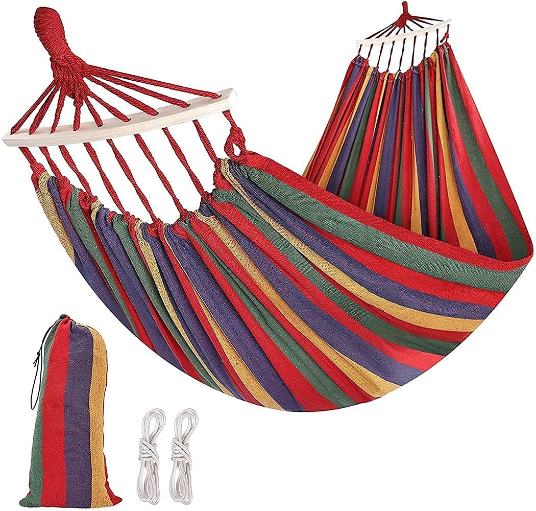 Arkit Wooden Swing , Fabric Portable Garden Hammocks with Strong Rope Swing Chair ,Jhula , Canvas Jhoola for Garden,Camping , Beach , Balcony, Indoor and Outdoor