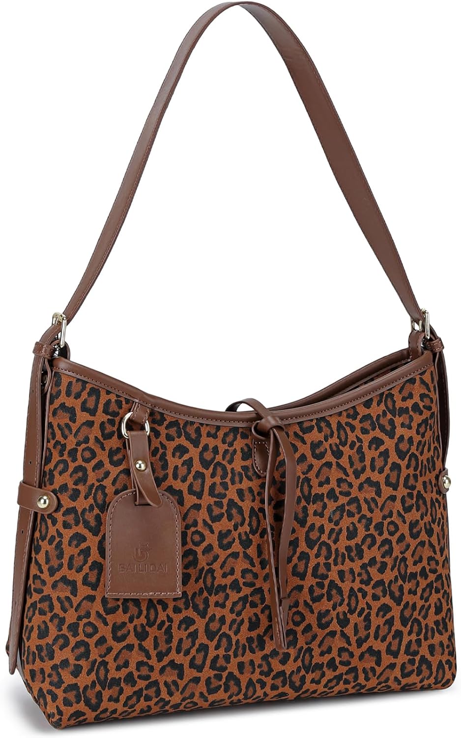 Travistar Leopard Purses for Women - Large Cheetah Print Shoulder Bag Faux Suede Leather Purse Crossbody Handbags Hobo Tote